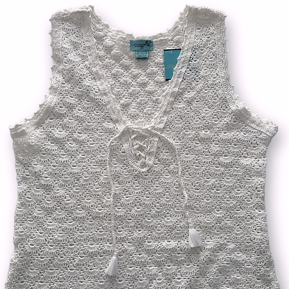 Letarte Sleeveless Crochet Lace-Up Dress - Picture 6 of 16